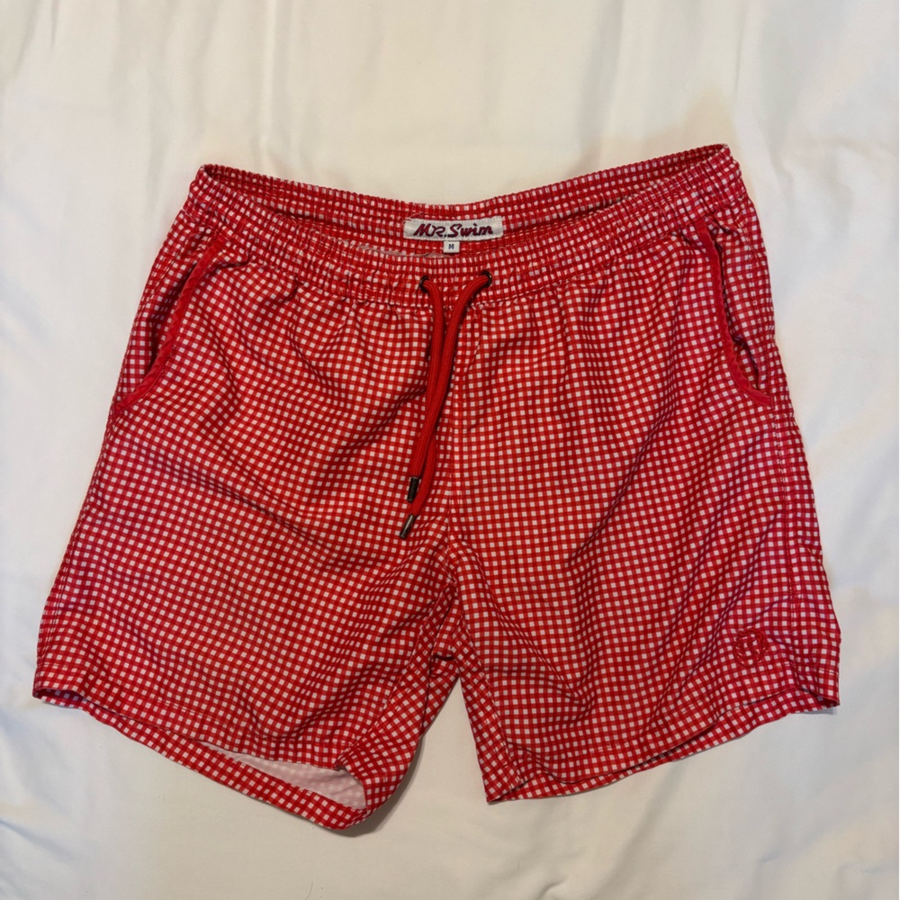 Mr.Swim Red Gingham Shorts